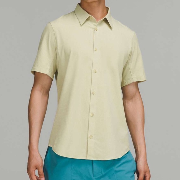 Lululemon Airing Easy short Sleeve Shirt Heathered Dew Green Extra Large LM3DK5S - Picture 3 of 7